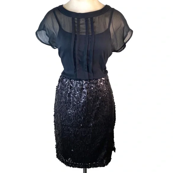 joie sequin dress Joie & I Sequin Sheer Dress A46